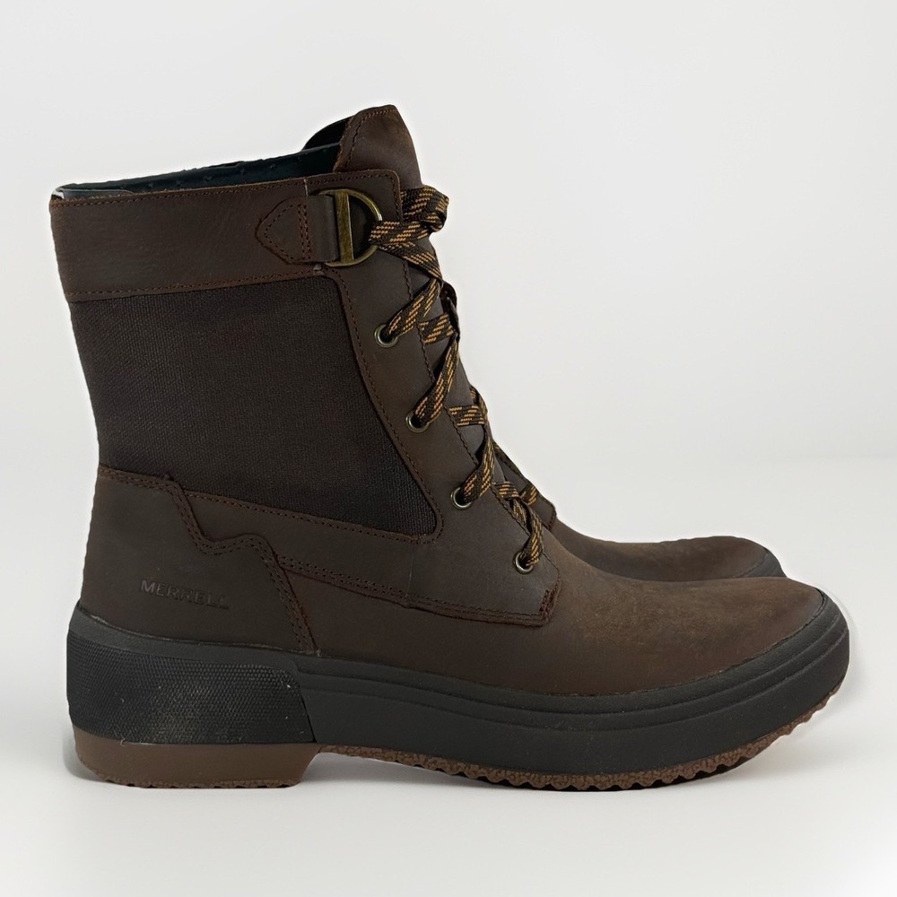 Merrell Haven Mid Lace Waterproof Oak Winter Snow Boot J001854 Women's Size 8